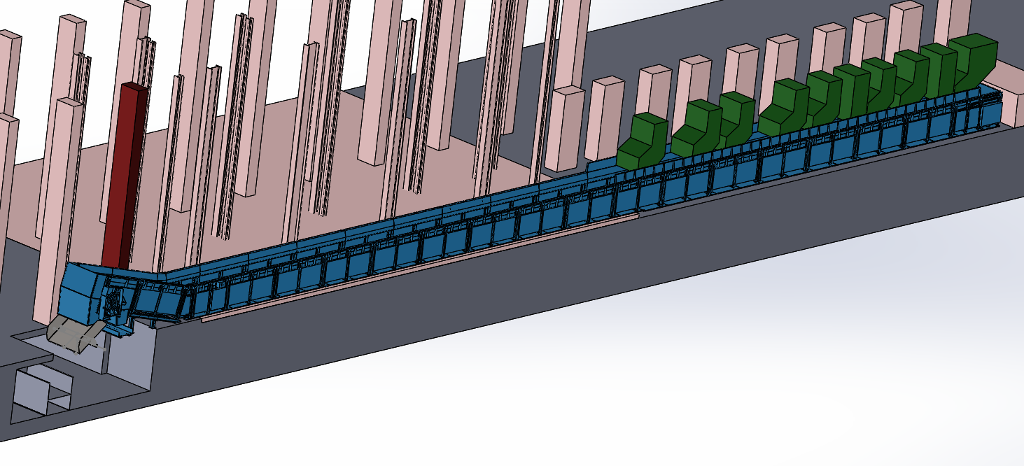 Cinta de chatarra vista general